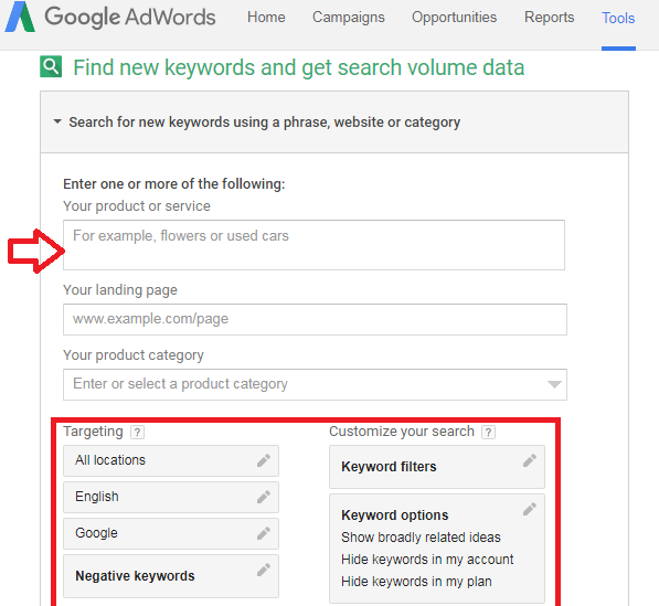 Keyword research