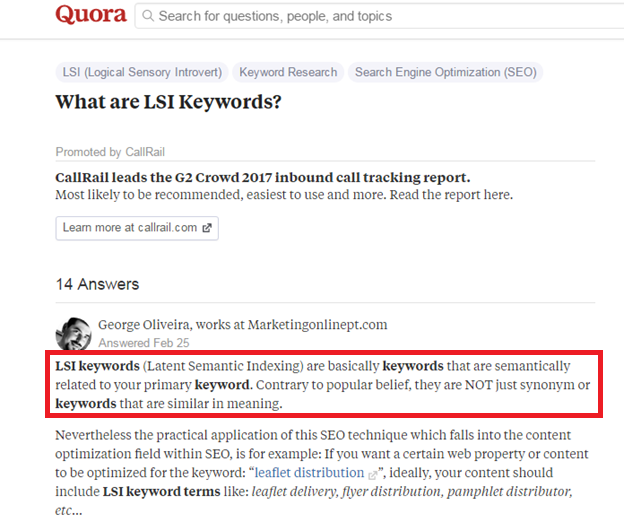 LSI keywords