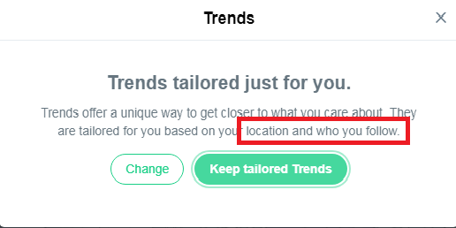 Twitter trending topics