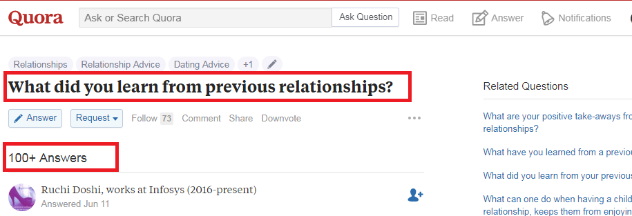 What did you learn from previous relationships Quora