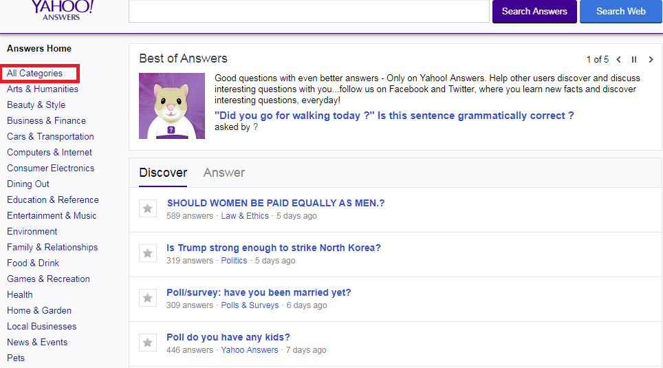 Yahoo Answers