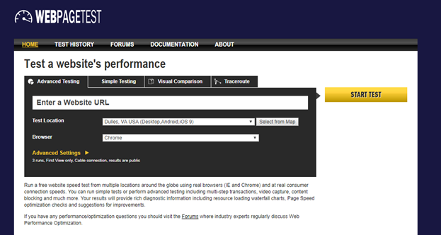 WebPageTest