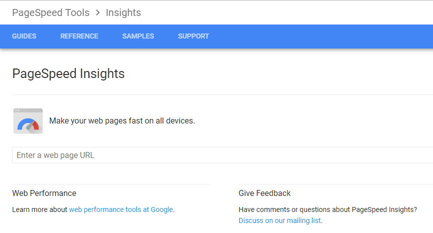 PageSpeed Tools