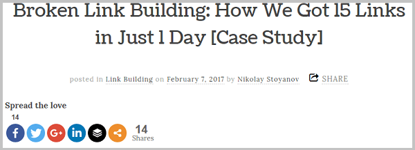 Broken links
