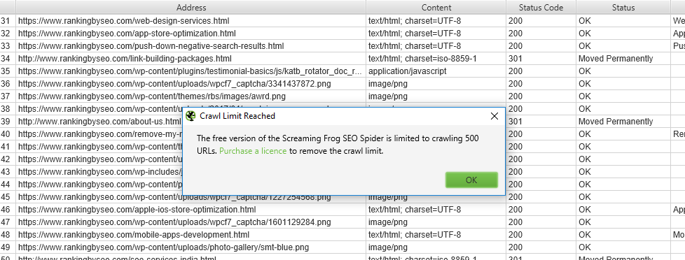 ScreamingFrog, rankingbyseo image1
