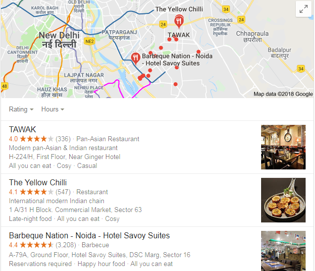 Google Maps Images for restaurants near me