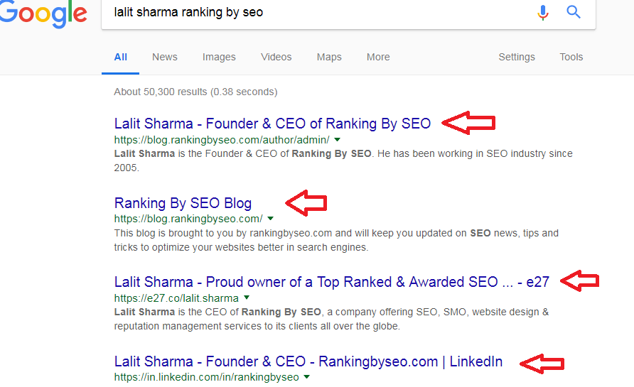 online reputation of ranking by SEO