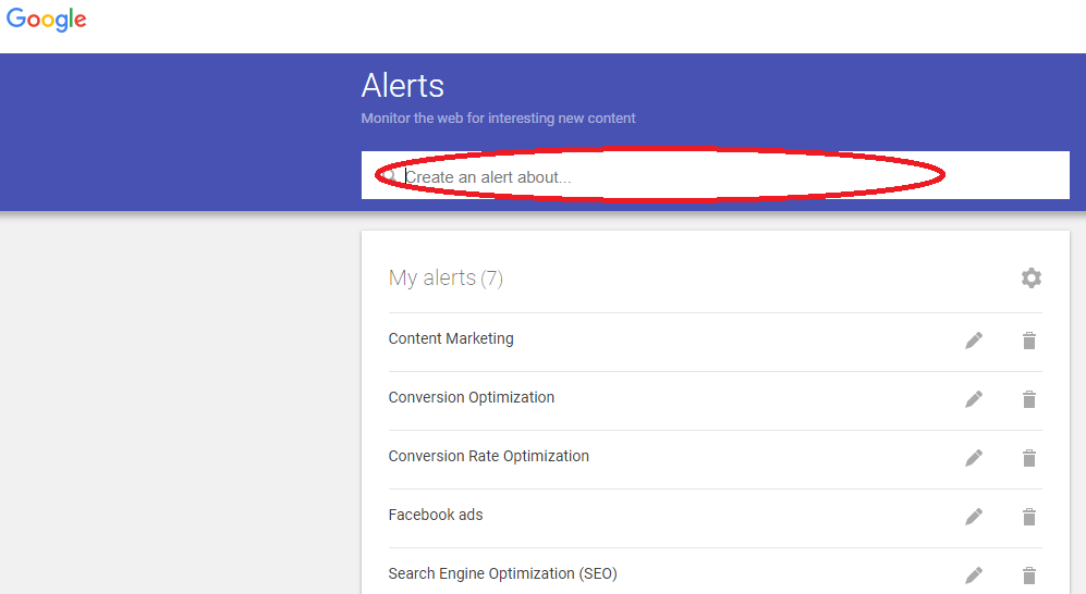 Screenshot of Google Alert