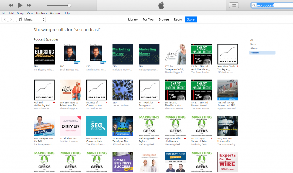 itunes seo podcast