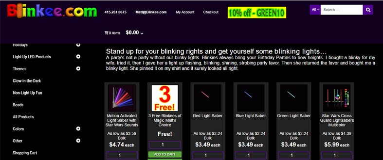 Blinkee - Ugly looking Website design example #40