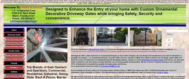 Gates N Fences - One of the poorly designed websites in the list at #25