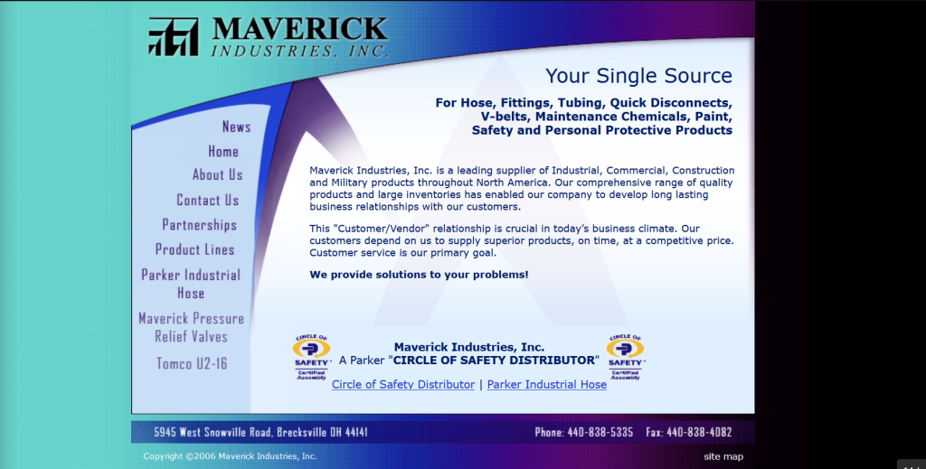 Maverick Industries - #20 Example of Bad Web Design