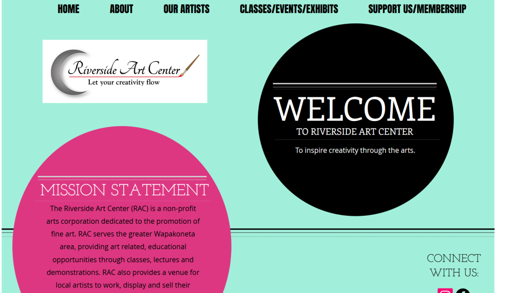 #23 Riverside Arts Center- One of the poorly designed websites in the list