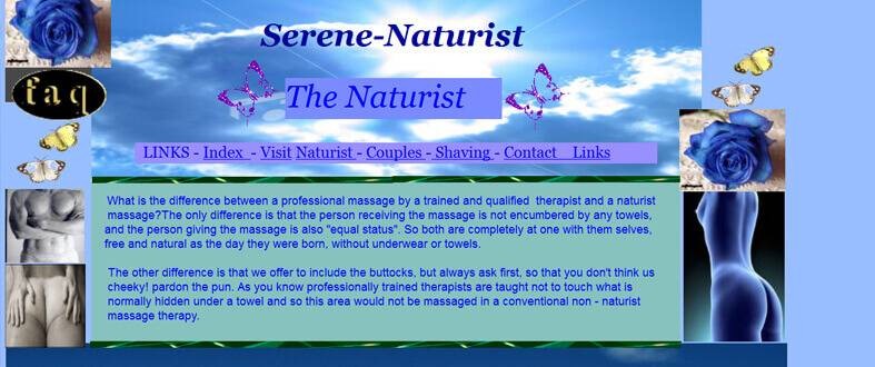 Serene Naturist - Terrible website design example #16