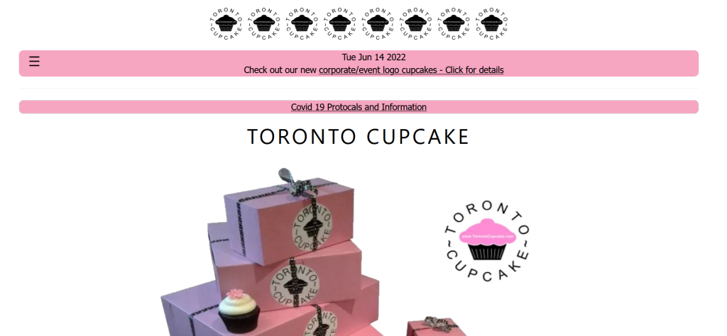 #10 - Toronto Cupcake's very bad website