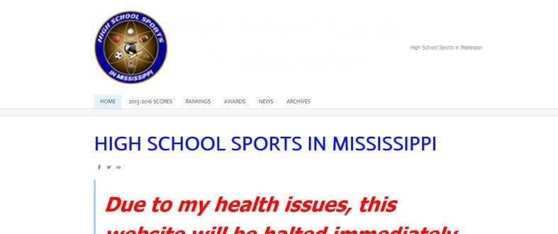 #3 - Bad website of High School Sports in Mississippi