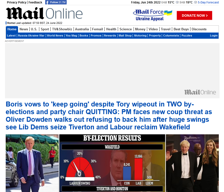 #29 The Daily Mail - worst website in the list