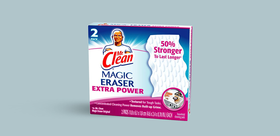 Mr. Clean Magic Eraser Extra Power - Card stacking propaganda example