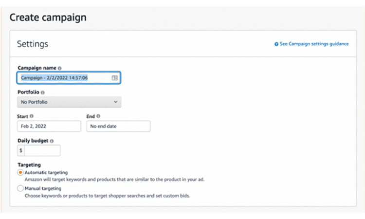 creating a campaign page