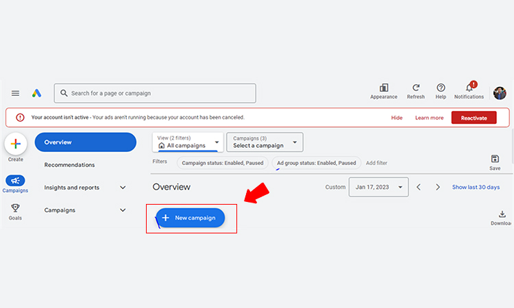 Create a New Campaign