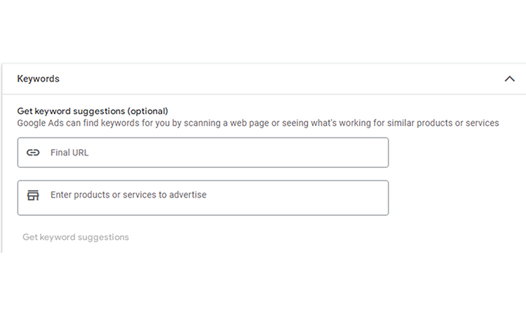 get relevant keyword suggestions