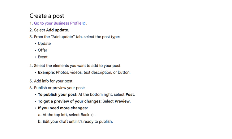 Use Google Business Posts Regularly