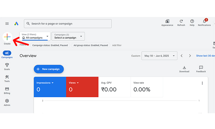 create a new campaign for real estate agency