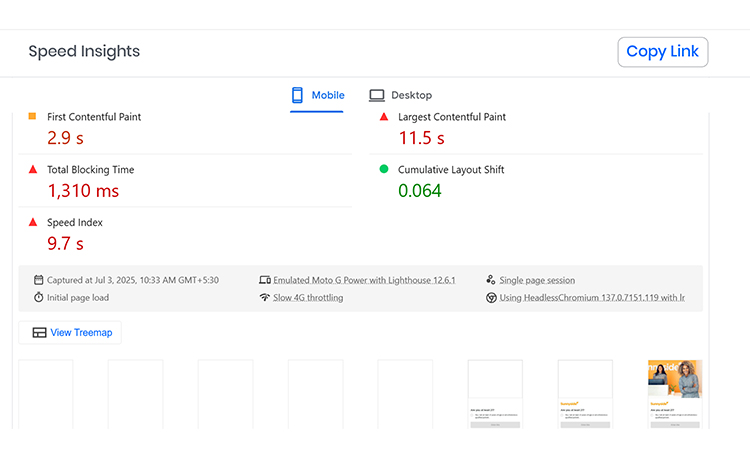 Technical cannabis SEO website Speed