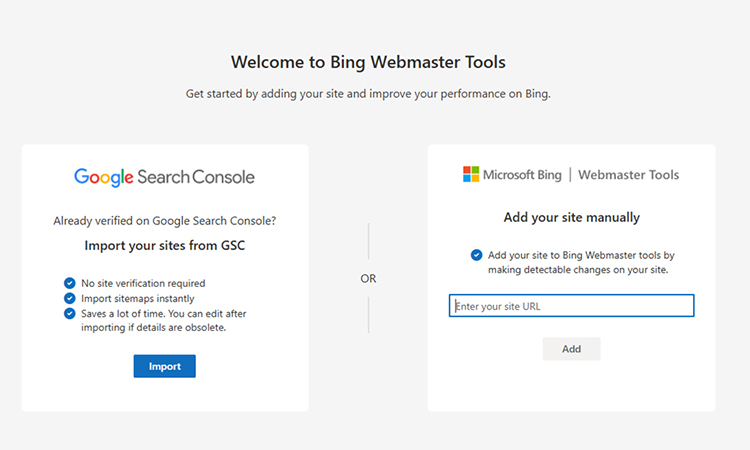 Bing Webmaster Tools Account