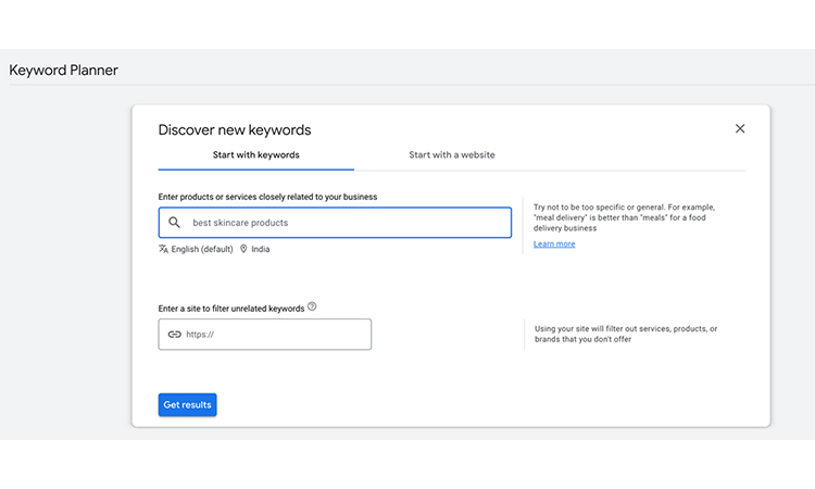 Discover new keywords