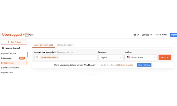 Enter a Seed Keyword