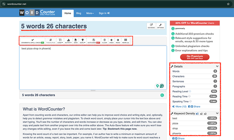 Word Counter to track your word limits