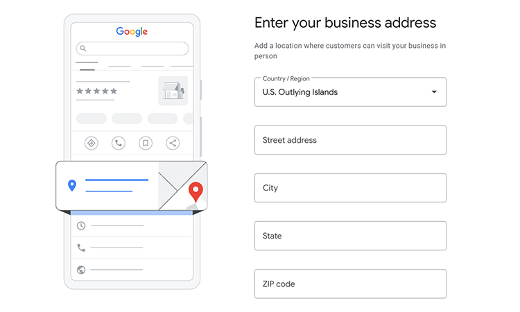 add your business address