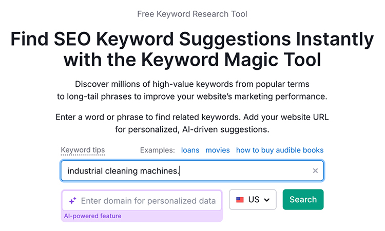 Enter a Seed Keyword