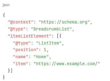 Breadcrumb Schema