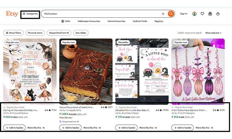 Etsy —  (product/listing schema)