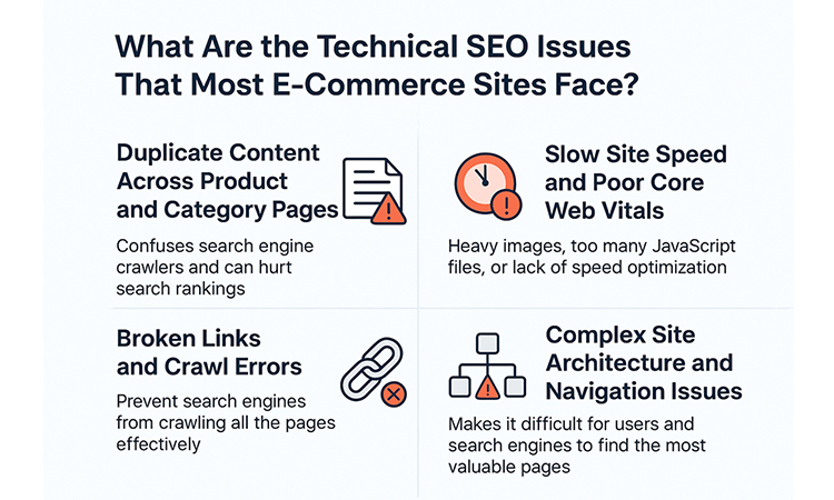What are the Technical SEO Issues That Most E-commerce Sites Face?