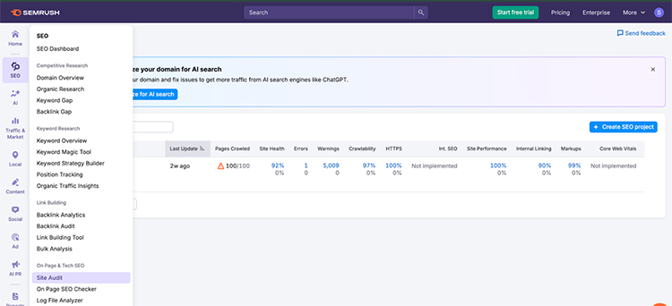 Run Technical SEO Audits