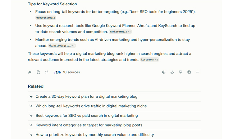 keyword selection tips