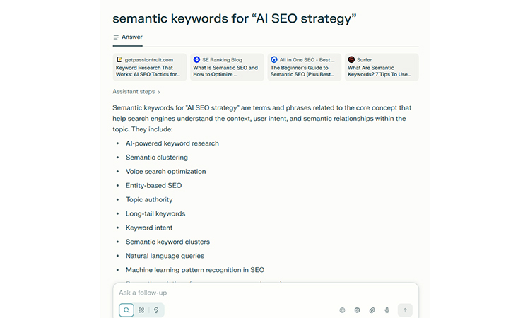 semantic keywords for ai seo