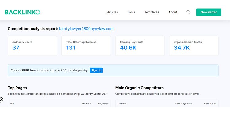 Backlinko-competitor-analysis-report