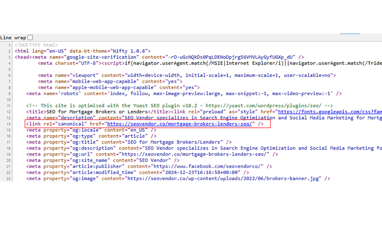 Canonical Tag Format-