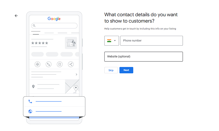 enter contact address 