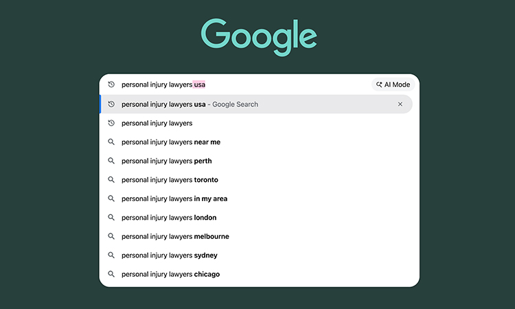 Google autocomplete suggestion