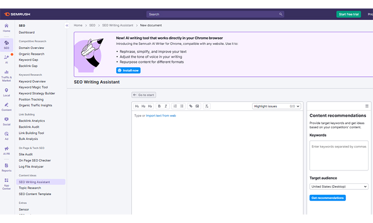 semrush writing assistant