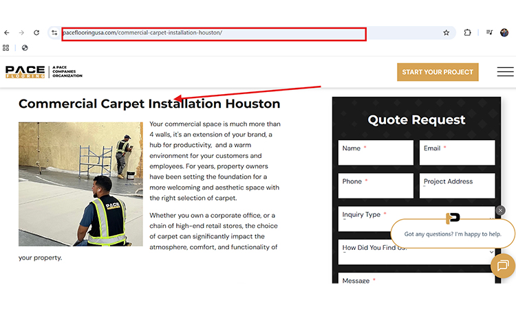 Create a Separate Page for Every Area and Service