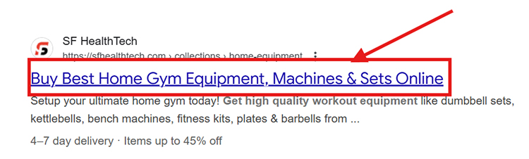 well optimized seo title