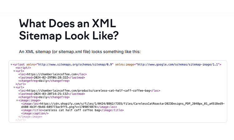 xml sitemap structure