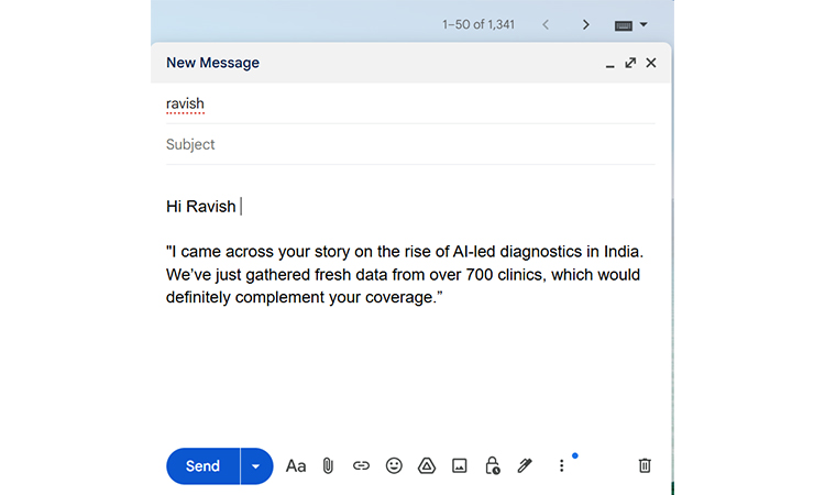 journalist outreach sample