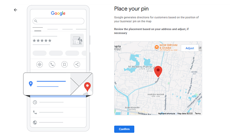 point-the-map-to-the-exact-location